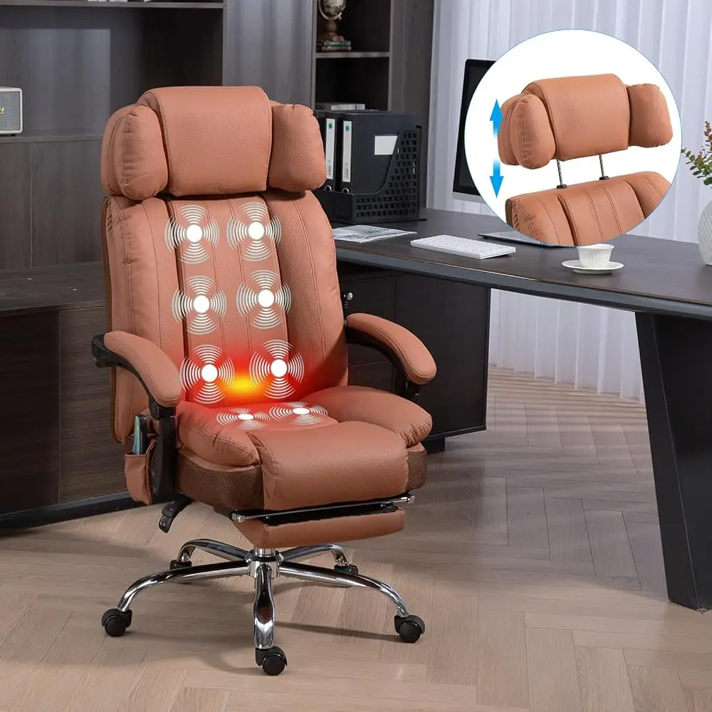 Massage Office Chair With Heat And 8 Vibration Points Big And Tall Executive Office Chair With Adjustable Headrest, Extra Wide
Massage Office Chair With Heat And 8 Vibration Points Big And Tall Executive Office Chair With Adjustable Headrest, Extra Wide