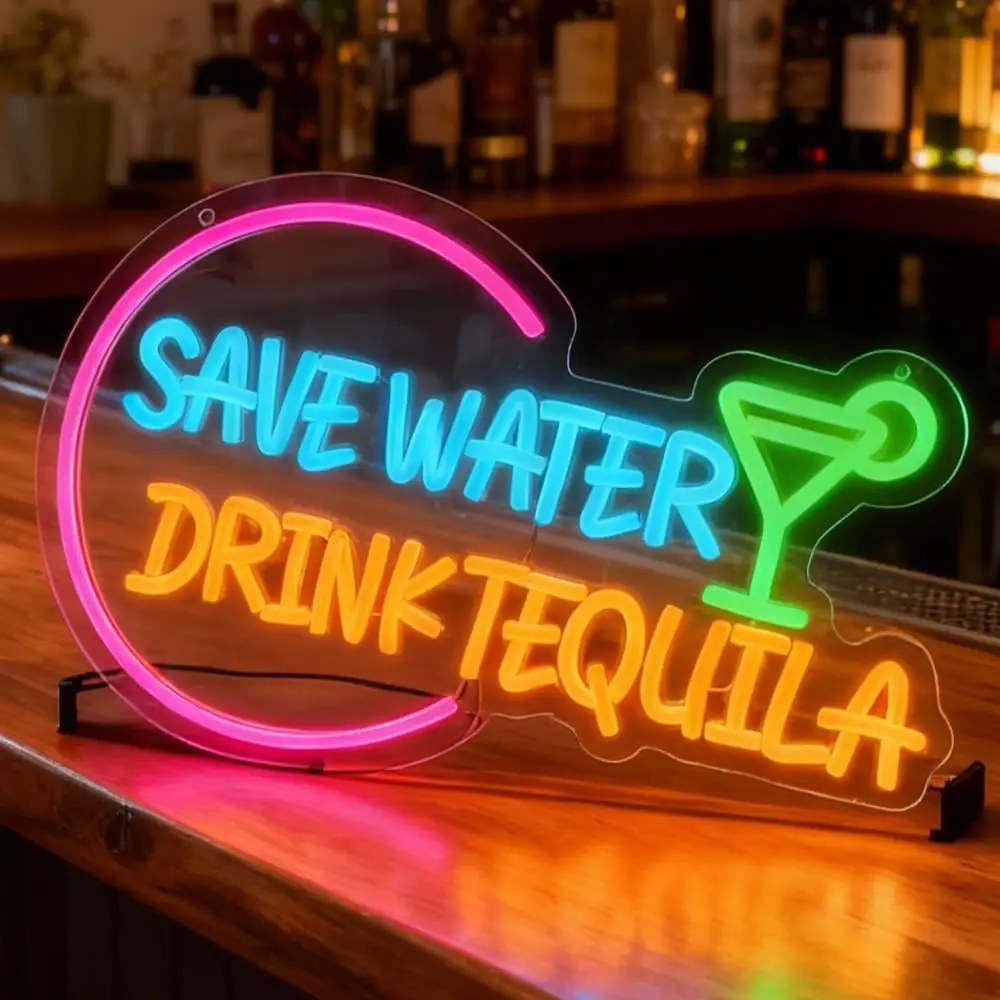Неоновая вывеска «Сохраняйте воду, пейте текилу», светодиодная лампа 5В USB, тематическое неоновое освещение для бизнеса, декор, персонализированный подарок
Неоновая вывеска «Сохраняйте воду, пейте текилу», светодиодная лампа 5В USB, тематическое неоновое освещение для бизнеса, декор, персонализированный подарок
