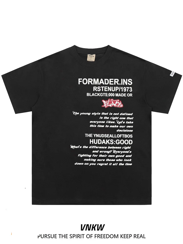 Футболка из чистого хлопка с вышитым буквенным принтом в стиле американской уличной моды, плотная, летняя, повседневная, для пар
Футболка из чистого хлопка с вышитым буквенным принтом в стиле американской уличной моды, плотная, летняя, повседневная, для пар