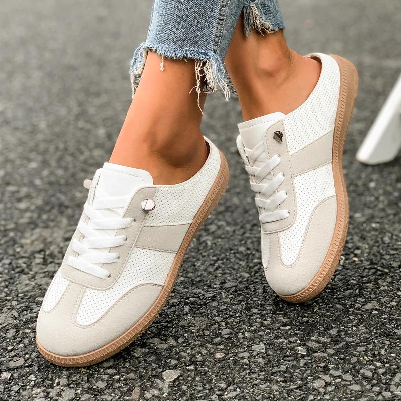 Women's Style Elegant Lace Up Casual Slippers Mesh Breathable Anti Slip Comfortable Sports Half Slippers Outdoor Walking Shoes
Women's Style Elegant Lace Up Casual Slippers Mesh Breathable Anti Slip Comfortable Sports Half Slippers Outdoor Walking Shoes