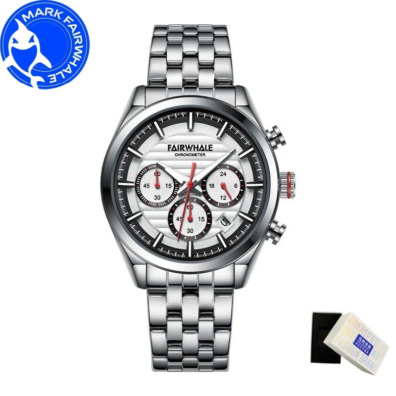 MARK FAIRWHALE Watches for Man 5720 Trend Stainless Steel Quartz Wristwatches Chronograph Calendar Waterproof Men Watch Reloj
MARK FAIRWHALE Watches for Man 5720 Trend Stainless Steel Quartz Wristwatches Chronograph Calendar Waterproof Men Watch Reloj