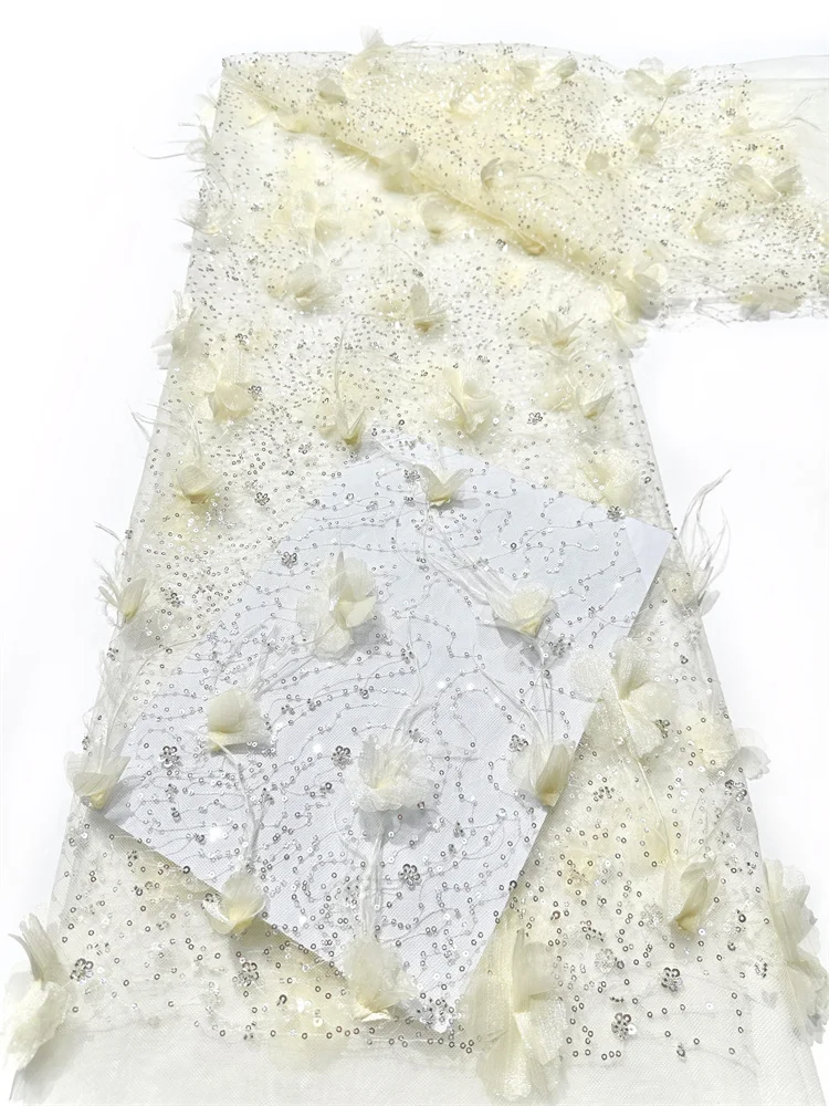 Exquisite High-end Light Luxury New Fashion Design Fabric Handmade 3D Embroidery Net Lace Beads For Making Women Wedding Dress
Exquisite High-end Light Luxury New Fashion Design Fabric Handmade 3D Embroidery Net Lace Beads For Making Women Wedding Dress