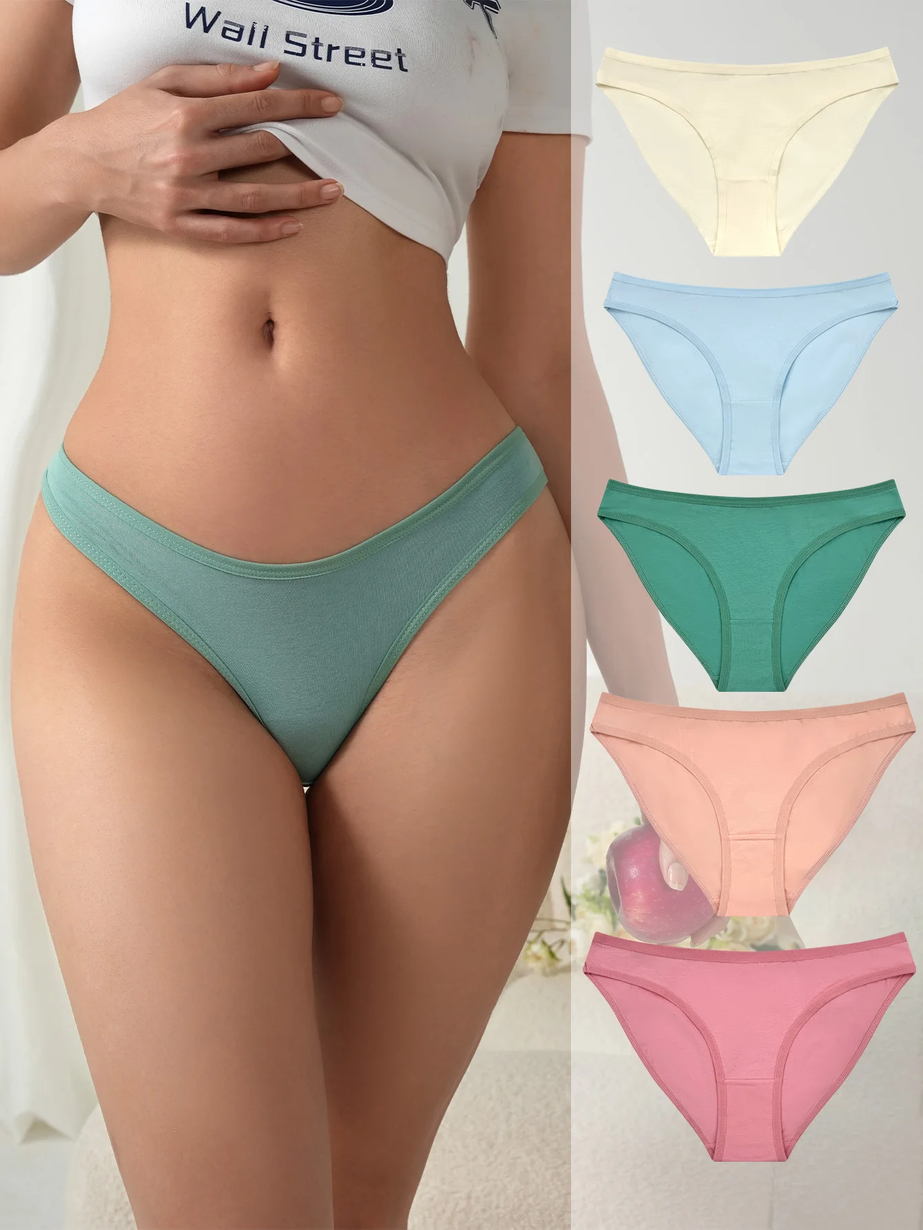 Упаковка из 5 шт., удобное высокоэластичное хлопковое женское нижнее белье цвета макарон, базовые универсальные трусы для девочек
Упаковка из 5 шт., удобное высокоэластичное хлопковое женское нижнее белье цвета макарон, базовые универсальные трусы для девочек