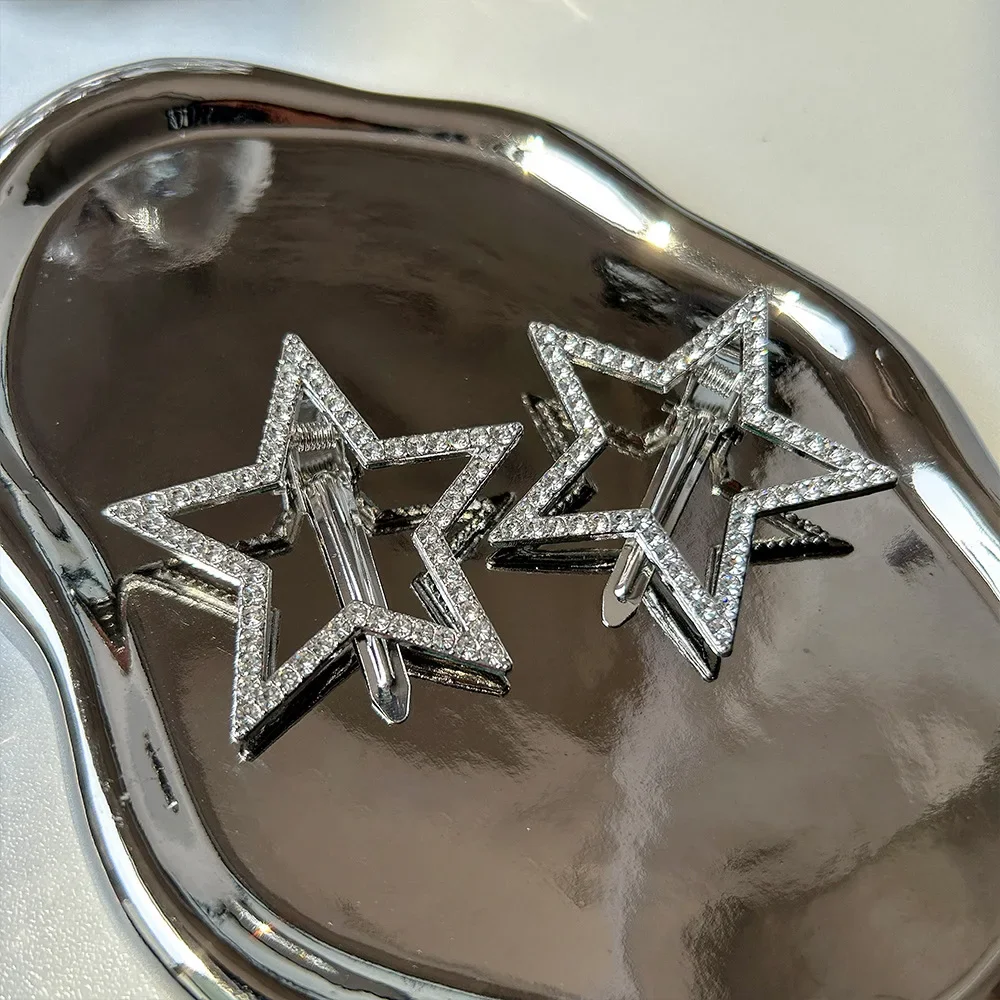 Rhinestone Hair Pin Korean Fashion Star Shiny Silver Metal Single Clip Daily Party Women All Season
Rhinestone Hair Pin Korean Fashion Star Shiny Silver Metal Single Clip Daily Party Women All Season