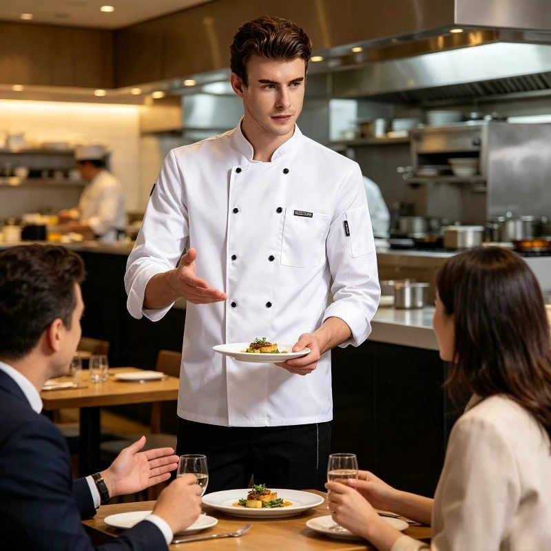 Chef's Professional Work Clothes, Hotel Kitchen, Work Clothes, School Cafeteria, Staff Only, Can Wear Chef's Tops All Year Round
Chef's Professional Work Clothes, Hotel Kitchen, Work Clothes, School Cafeteria, Staff Only, Can Wear Chef's Tops All Year Round