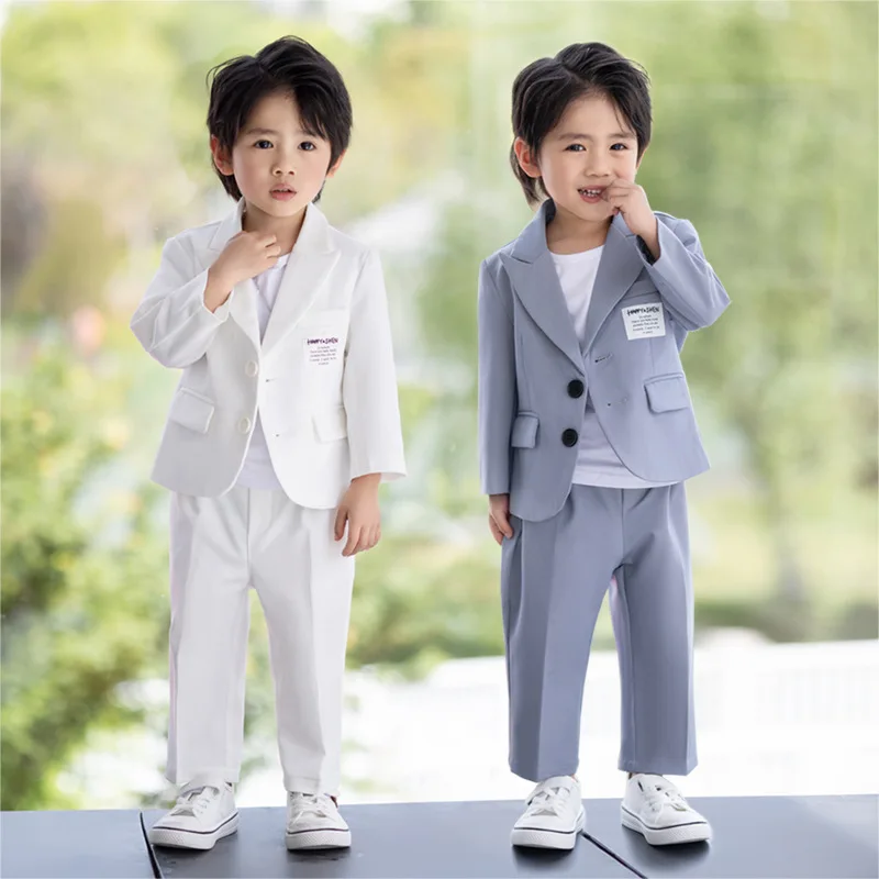 Baby Boys Blazer Set White Casual Presenter Costume Grey Kids School Uniform Set 2 To 12 Years Children Performance Group Suit
Baby Boys Blazer Set White Casual Presenter Costume Grey Kids School Uniform Set 2 To 12 Years Children Performance Group Suit