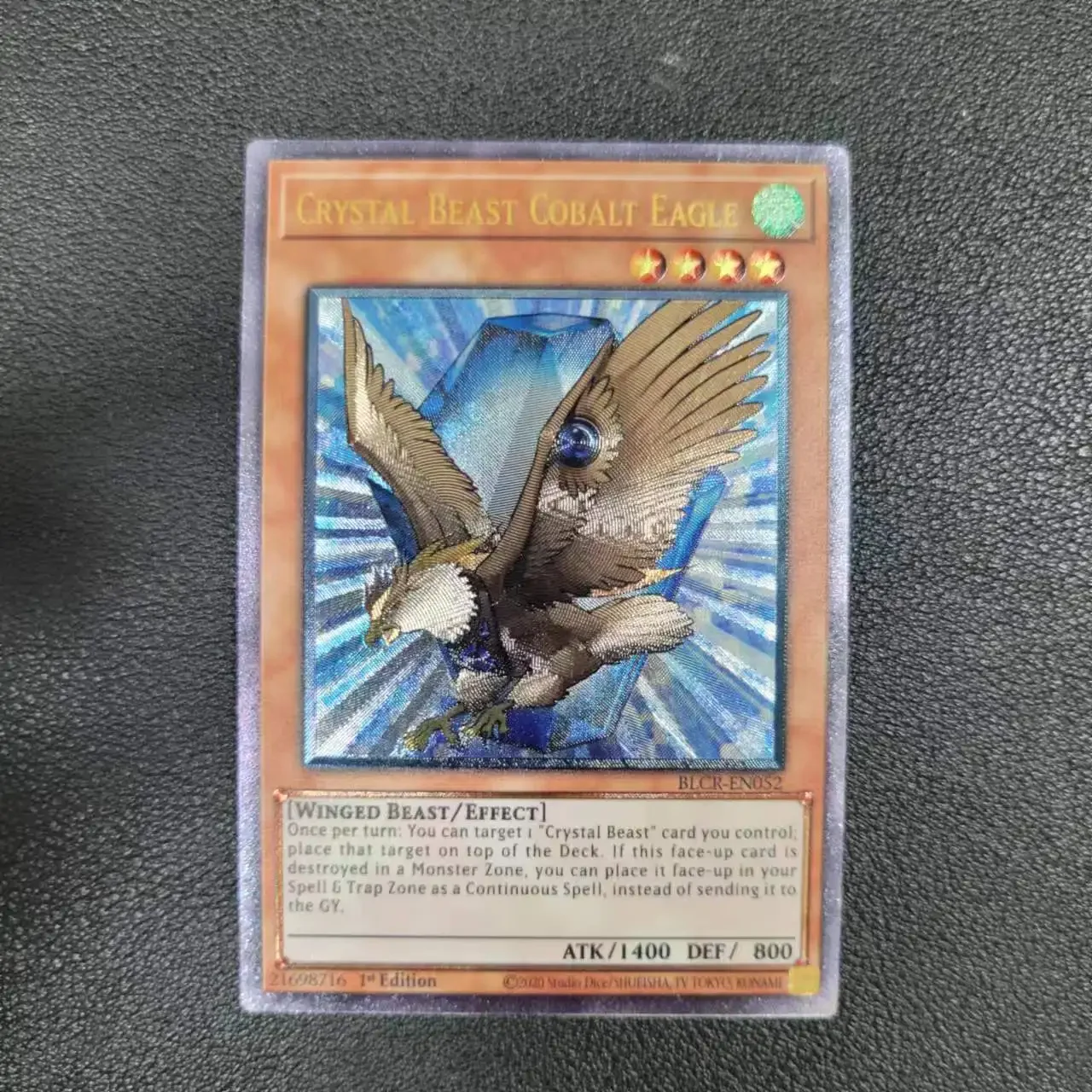 Yu-Gi-Oh UTR BLCR-EN052/ Crystal Beast Cobalt Eagle Children's Gift Collectible Card Toys ((Customizable))
Yu-Gi-Oh UTR BLCR-EN052/ Crystal Beast Cobalt Eagle Children's Gift Collectible Card Toys ((Customizable))