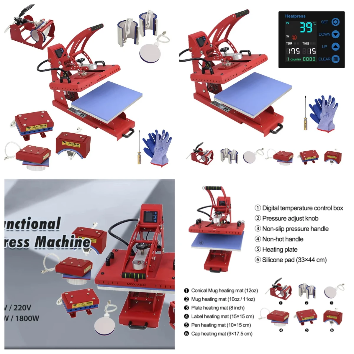 2026 New Heat Press Machine 8 in 1 for Mugs,plates.T-shits and Hats Multi-function Heat Transfer Machine
2026 New Heat Press Machine 8 in 1 for Mugs,plates.T-shits and Hats Multi-function Heat Transfer Machine