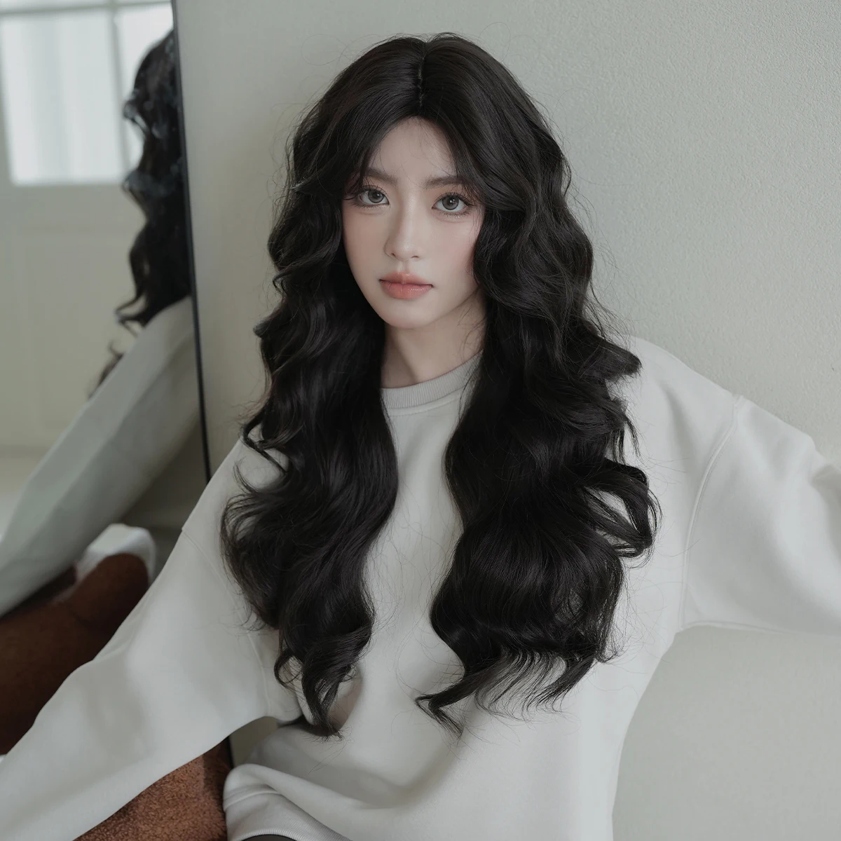 NAMM Long Wavy Black Wigs For Women Curly Wave Wig With Natural Looking Synthetic Fiber Fashion Wig For Fashion Girls Daily Use
NAMM Long Wavy Black Wigs For Women Curly Wave Wig With Natural Looking Synthetic Fiber Fashion Wig For Fashion Girls Daily Use