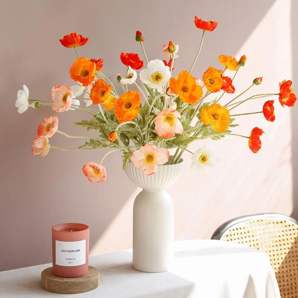 Party Real Touch Gorgeous Elegant Flocking Stem Silk Plants Fake Poppies Flowers Artificial Papaver Rhoeas Faux Bouquet
Party Real Touch Gorgeous Elegant Flocking Stem Silk Plants Fake Poppies Flowers Artificial Papaver Rhoeas Faux Bouquet