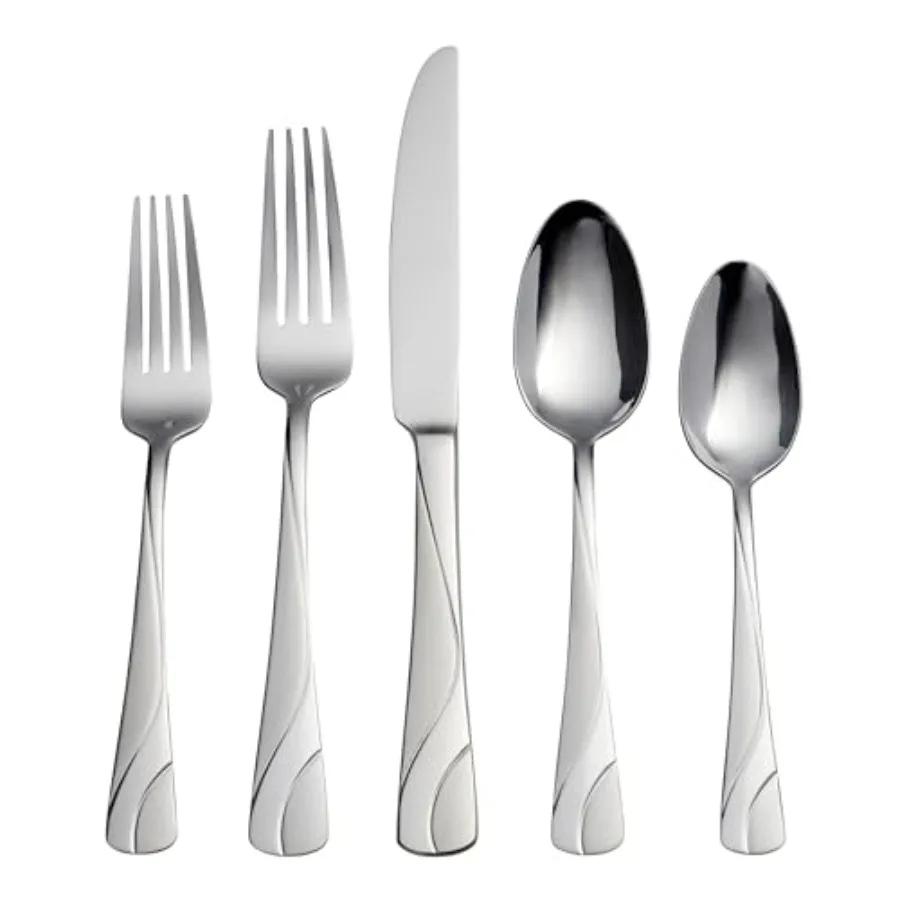 River 20 Piece Everyday Flatware Set Service for 4 18/0 Stainless Steel
River 20 Piece Everyday Flatware Set Service for 4 18/0 Stainless Steel