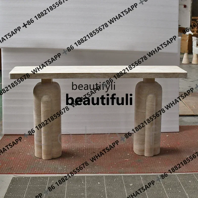 xx1Natural Roman travertine entrance table Designer living room wall table Entry entrance table
xx1Natural Roman travertine entrance table Designer living room wall table Entry entrance table