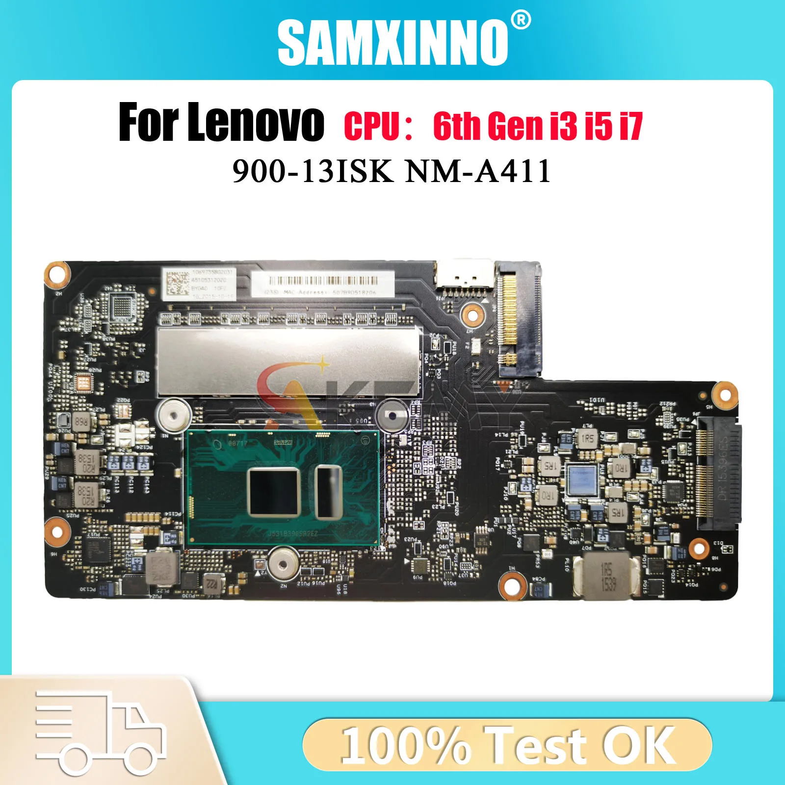 Материнская плата для ноутбука Lenovo Yoga 900-13ISK NM-A411 с i5 i7 6-го поколения 4 ГБ 8 ГБ 16 ГБ ОЗУ 100% полностью протестирована 
Материнская плата для ноутбука Lenovo Yoga 900-13ISK NM-A411 с i5 i7 6-го поколения 4 ГБ 8 ГБ 16 ГБ ОЗУ 100% полностью протестирована