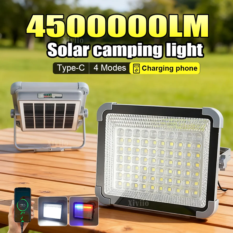 4500000LM Супер яркий солнечный светильник для кемпинга Аварийное освещение Солнечная + тип C Перезаряжаемая осветительная лампа Магнитная бытовая лампа
4500000LM Супер яркий солнечный светильник для кемпинга Аварийное освещение Солнечная + тип C Перезаряжаемая осветительная лампа Магнитная бытовая лампа