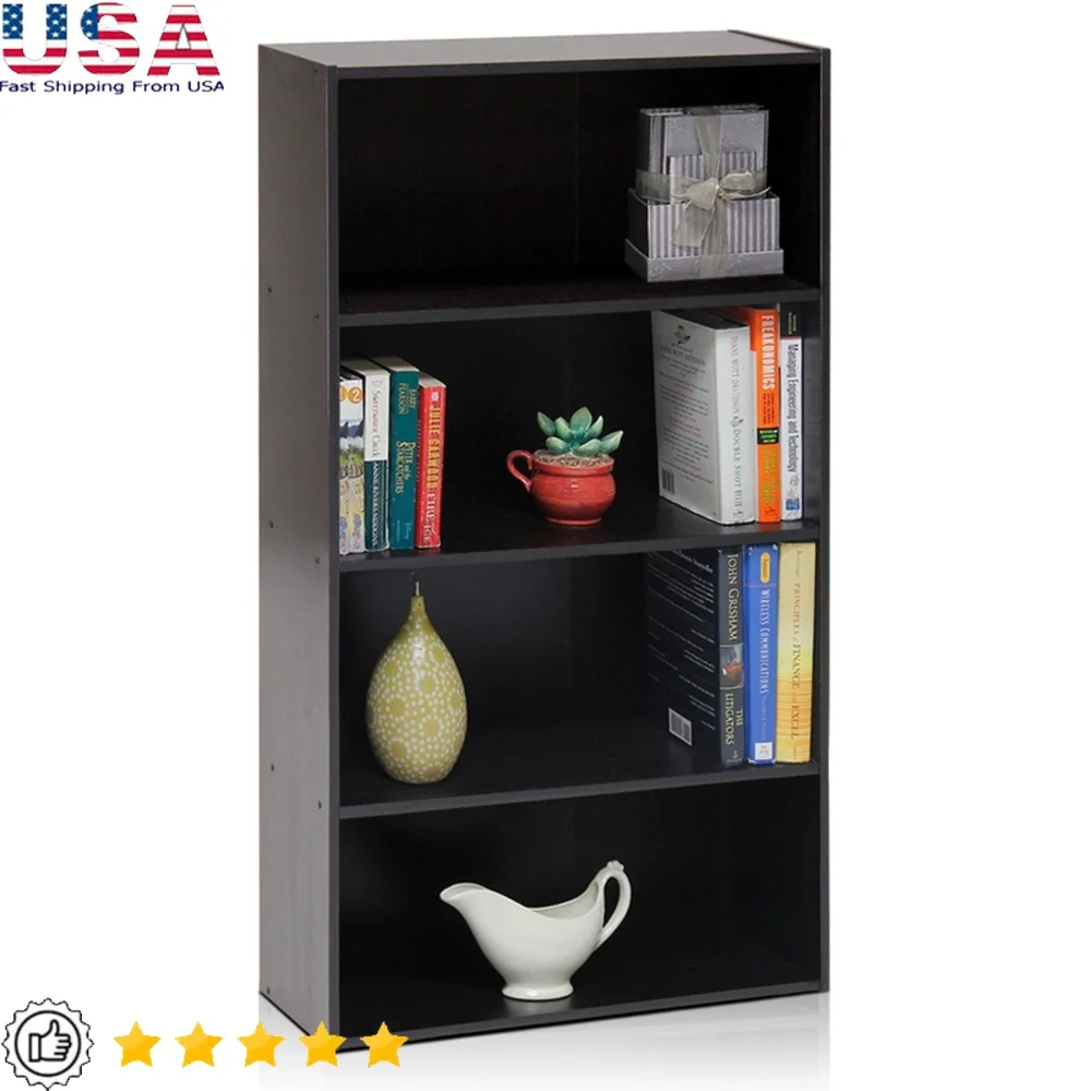 Contemporary Engineered Wood 4-Tier Open Shelf Espresso Storage Bookcase Easy Assembly Durable Particle Board Ideal Small Rooms
Contemporary Engineered Wood 4-Tier Open Shelf Espresso Storage Bookcase Easy Assembly Durable Particle Board Ideal Small Rooms