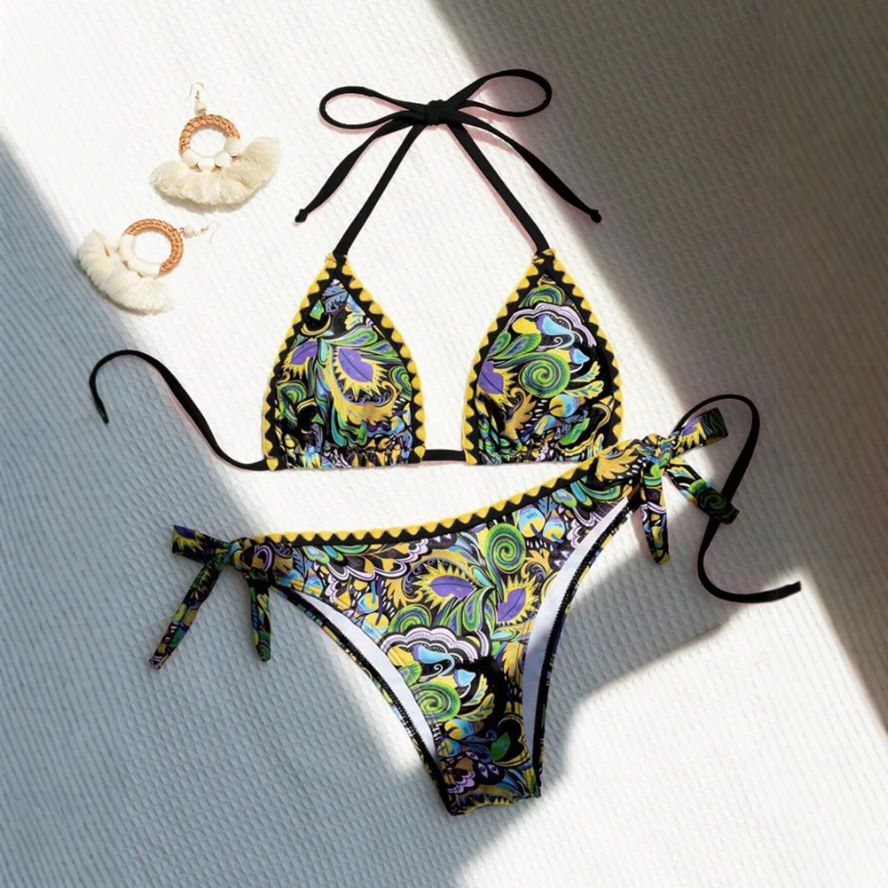 Lacing Up Women's Halter Sexy Bikini Triangle Cup Bra Swimming Briefs Bathing Suit Swimwear Female Beachwear
Lacing Up Women's Halter Sexy Bikini Triangle Cup Bra Swimming Briefs Bathing Suit Swimwear Female Beachwear