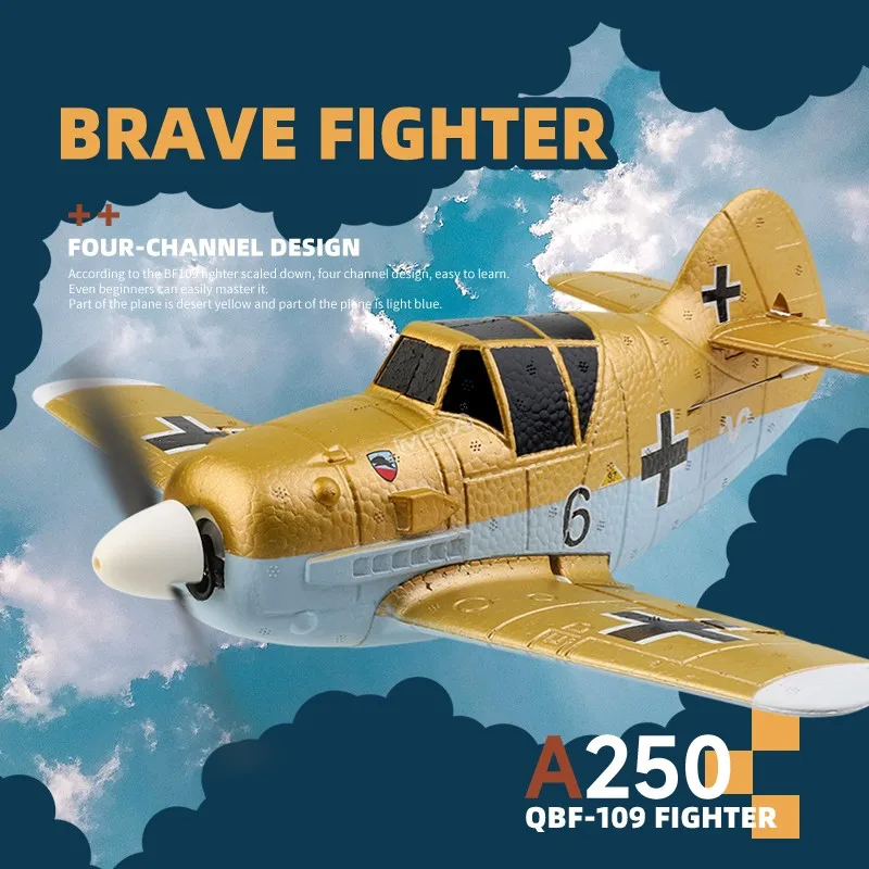 Wltoys2.4G A250 RC 4-канальный реалистичный самолет BF-109 Планер с фиксированным крылом с дистанционным управлением 6-осевой гироскоп EPP Модель воздушной модели игрушки
Wltoys2.4G A250 RC 4-канальный реалистичный самолет BF-109 Планер с фиксированным крылом с дистанционным управлением 6-осевой гироскоп EPP Модель воздушной модели игрушки