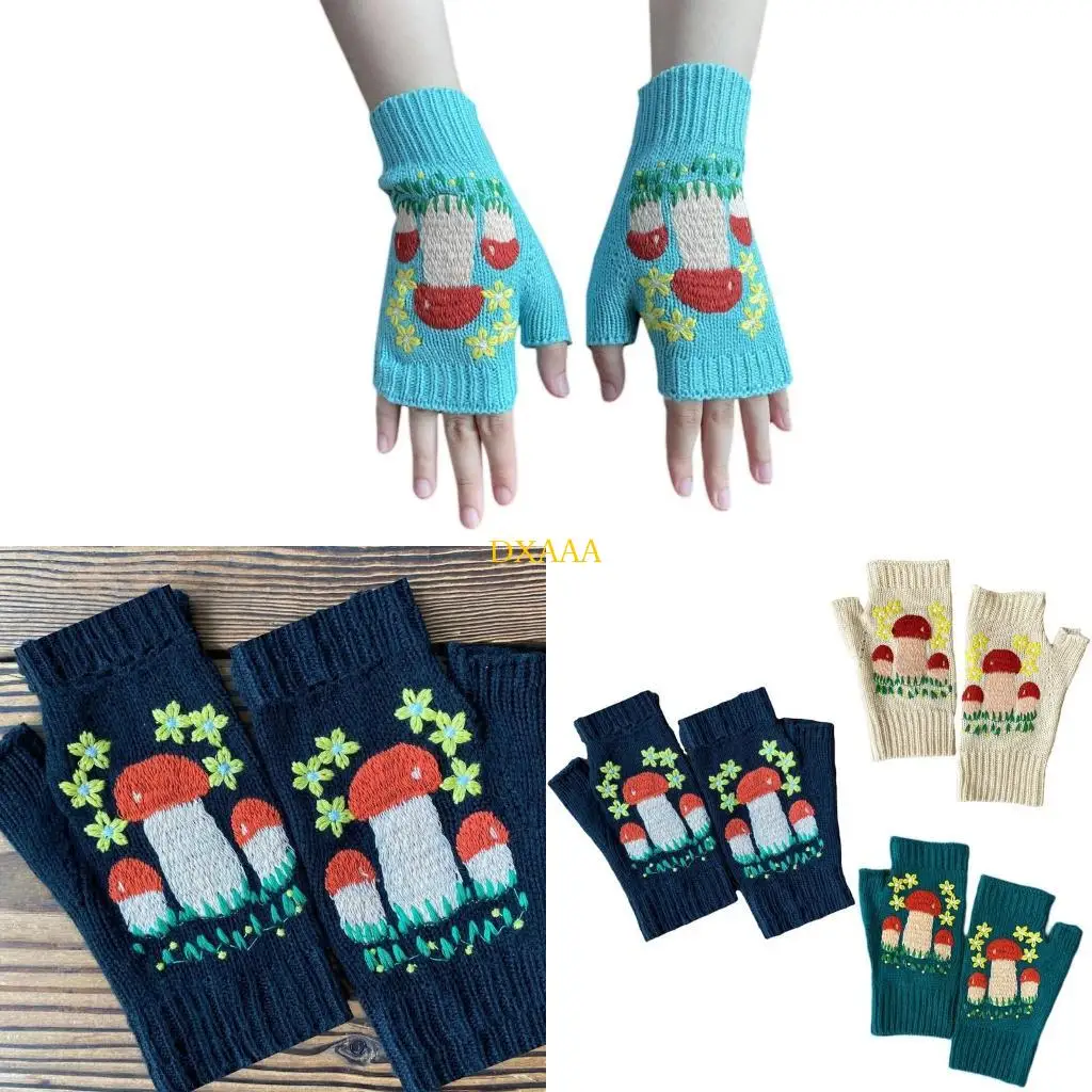 DXAA Winter Knit Gloves Crochet Mushroom Design Women Half-finger Gloves Thick Outdoor Skiing Warm Gloves Touchscreen
DXAA Winter Knit Gloves Crochet Mushroom Design Women Half-finger Gloves Thick Outdoor Skiing Warm Gloves Touchscreen