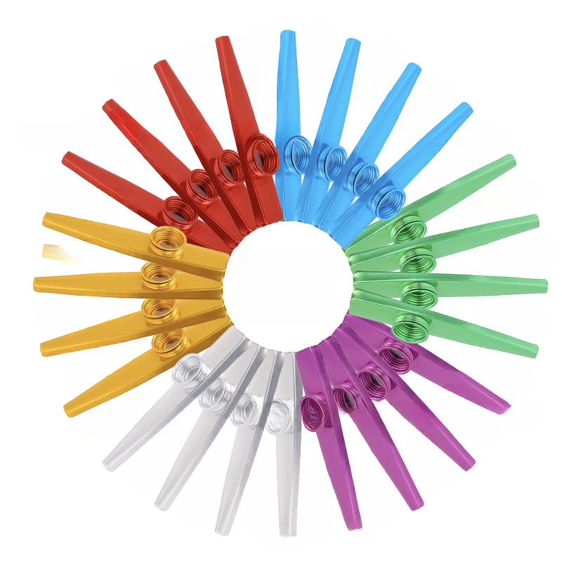 24PCS Mixed Color Kazoo Aluminum Alloy with Membrane Flute Diaphragm Mouth Kazoos Musical Instruments
24PCS Mixed Color Kazoo Aluminum Alloy with Membrane Flute Diaphragm Mouth Kazoos Musical Instruments