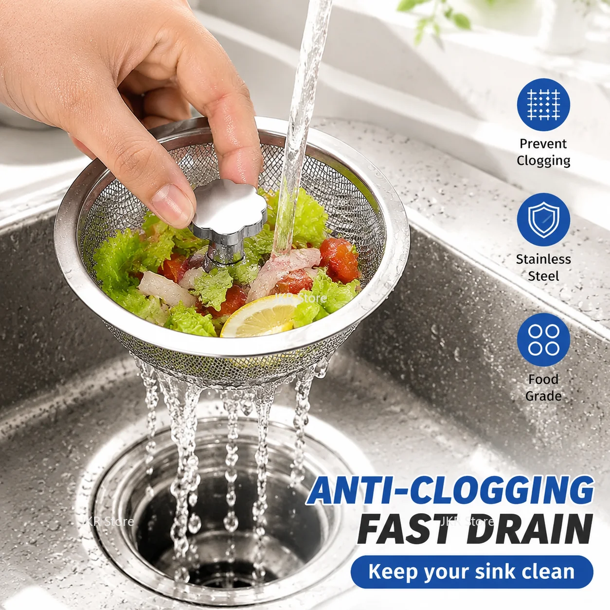 Kitchen Sink Mesh Strainer Basket Stainless Steel Food Grade Drain Catcher Corrosion Resistant Anti-Rust Waste Collection Tool
Kitchen Sink Mesh Strainer Basket Stainless Steel Food Grade Drain Catcher Corrosion Resistant Anti-Rust Waste Collection Tool