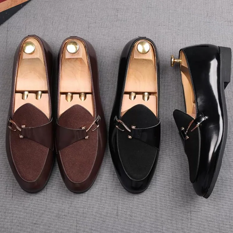 Fashion Leather Loafers Men British Style Monk Strap Shoes Slip-on Leather Casual Shoes Driving Shoes Lazy Bean Shoes For Men
Fashion Leather Loafers Men British Style Monk Strap Shoes Slip-on Leather Casual Shoes Driving Shoes Lazy Bean Shoes For Men