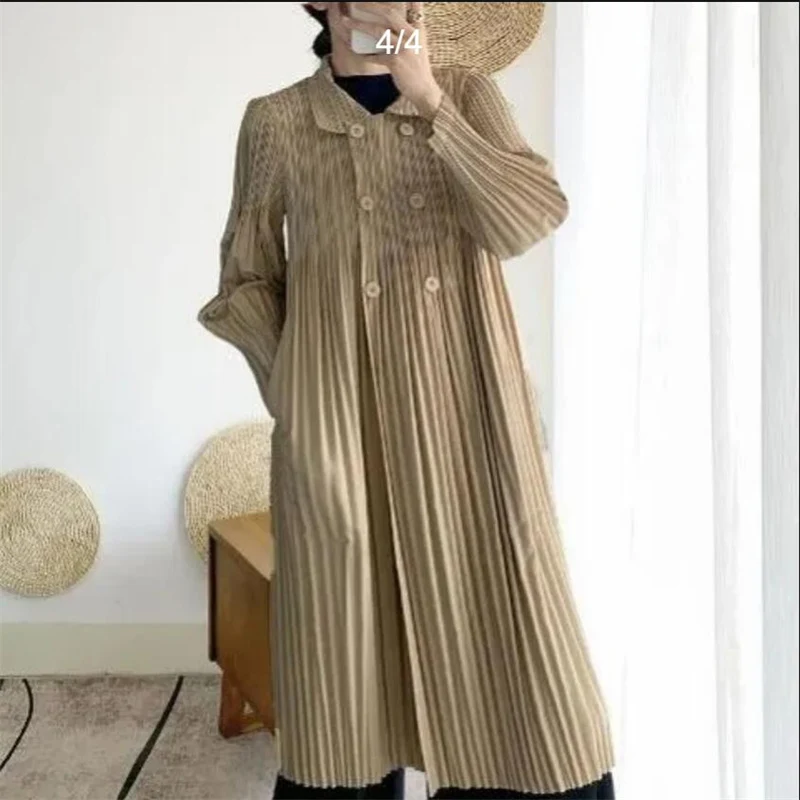 Fashion Design Lapel Fold Windbreak Outerwear Female Spring Autumn New Loose Long Coat Double-Breasted Women Trench Coat
Fashion Design Lapel Fold Windbreak Outerwear Female Spring Autumn New Loose Long Coat Double-Breasted Women Trench Coat