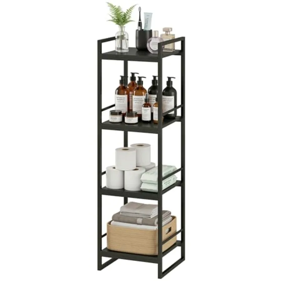 4 Tier Bathroom Storage Open Shelf, Freestanding Metal Corner Storage Rack Shelving Unit for Bathroom Kitchen Living Room Hallw
4 Tier Bathroom Storage Open Shelf, Freestanding Metal Corner Storage Rack Shelving Unit for Bathroom Kitchen Living Room Hallw