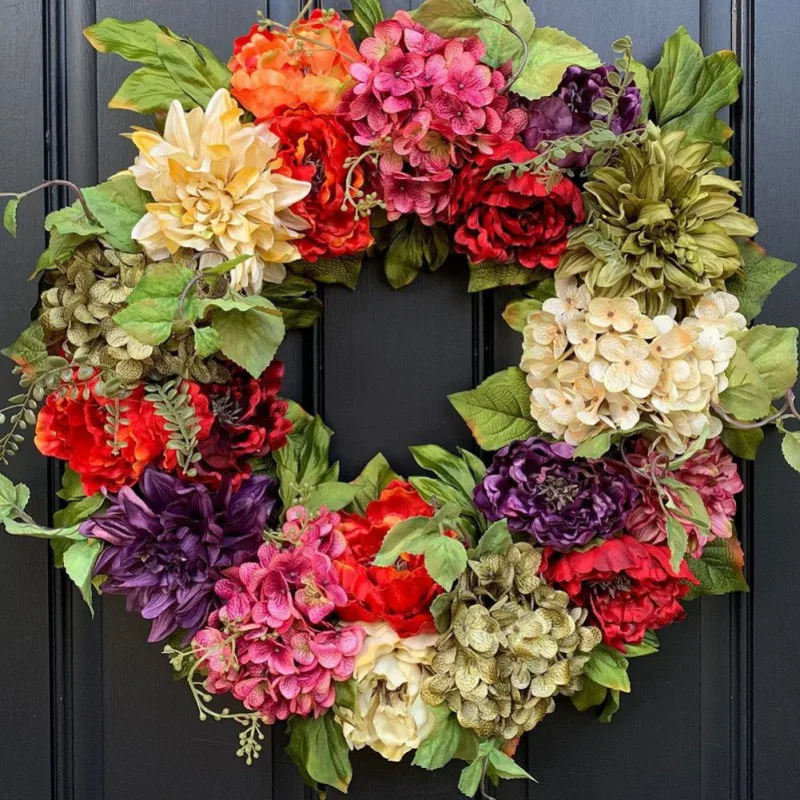 Imitation Hydrangea Wreath Door Hanger Pendant Rattan Ring Handmade Garland Wall Decoration Wreath Handmade Wreaths
Imitation Hydrangea Wreath Door Hanger Pendant Rattan Ring Handmade Garland Wall Decoration Wreath Handmade Wreaths