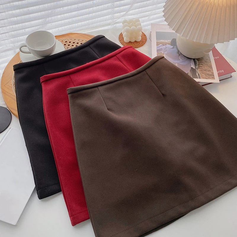 Winter Women High Waist Casual Short Skirt Vintage Korean Mini Skirt Ladies Harajuku Solid A-Line Package Hip Skirt Female
Winter Women High Waist Casual Short Skirt Vintage Korean Mini Skirt Ladies Harajuku Solid A-Line Package Hip Skirt Female