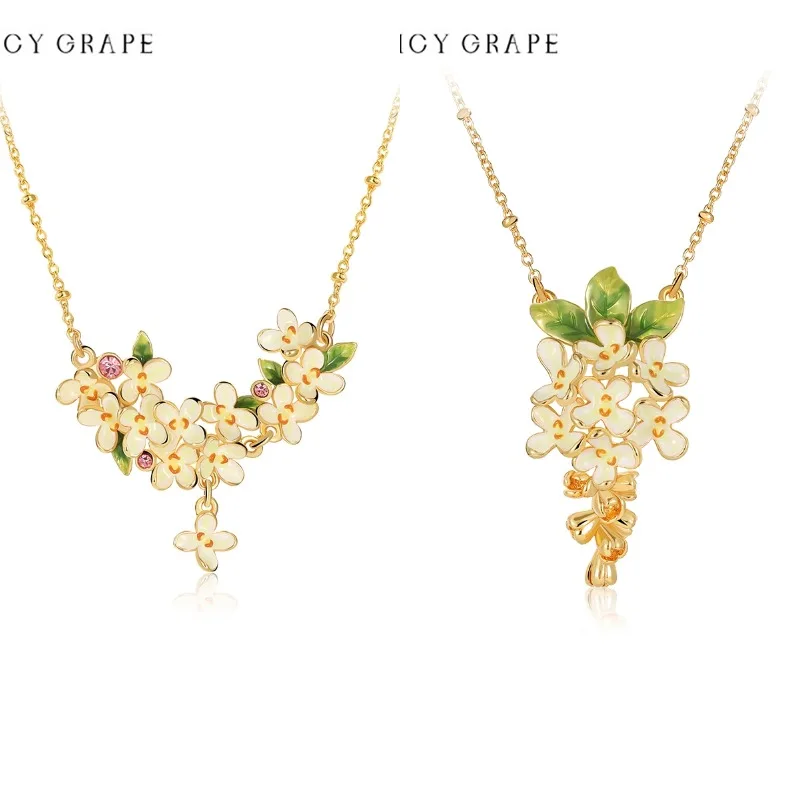 Juicy Grape Elegant Minimalist Osmanthus Enamel Flower Necklace for Women Fashion Trend 2026 Collar Accessory
Juicy Grape Elegant Minimalist Osmanthus Enamel Flower Necklace for Women Fashion Trend 2026 Collar Accessory
