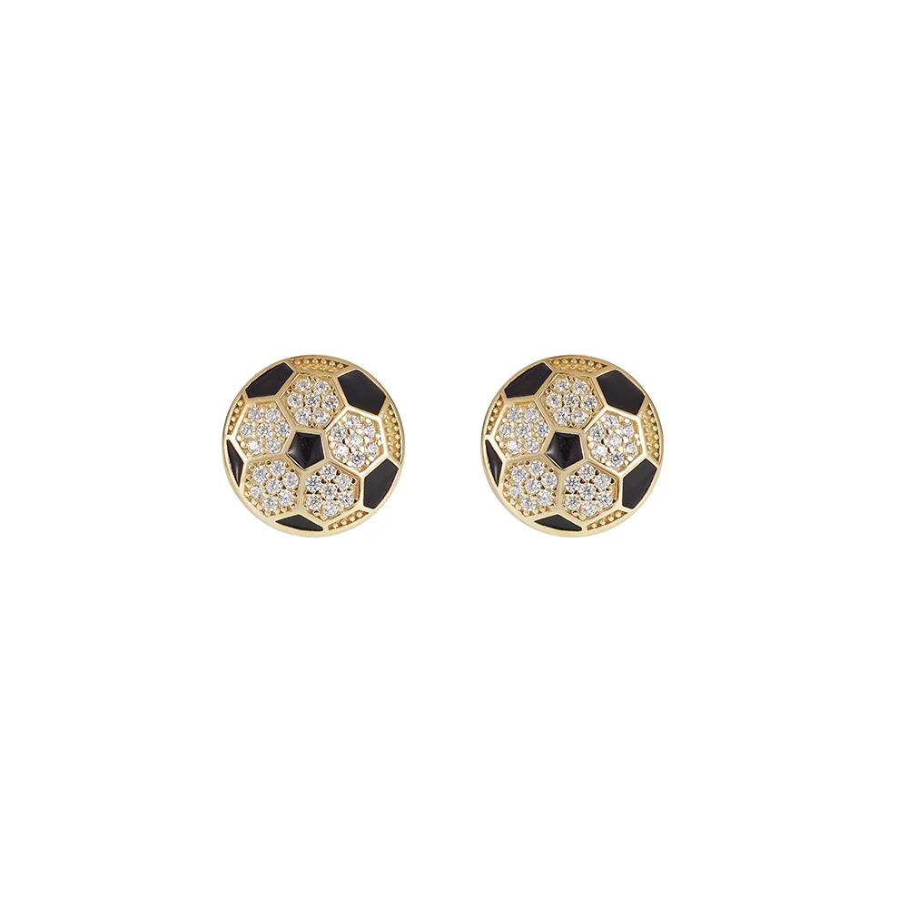 Soccer Earring Plated 14k Gold Stud Earrings S925 Silver Earrings for Men Women Jewelry
Soccer Earring Plated 14k Gold Stud Earrings S925 Silver Earrings for Men Women Jewelry
