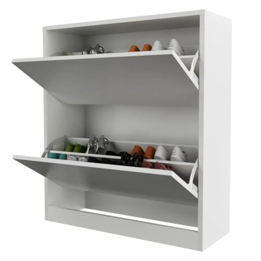 Shoe Cabinet with 2 Flip Drawers Adjustable Shelf Hidden Entryway Organizer for Hallway or Living Room White Space-Saving Stora
Shoe Cabinet with 2 Flip Drawers Adjustable Shelf Hidden Entryway Organizer for Hallway or Living Room White Space-Saving Stora