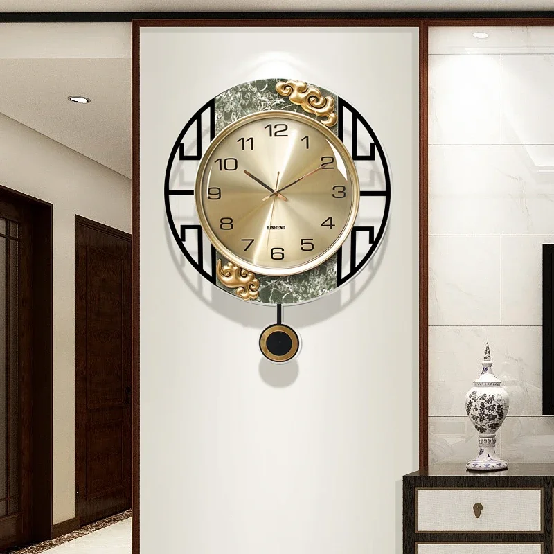 Chinese Style Round Wall Clocks Living Room Modern Aesthetic Design Large Clock Wall Nordic Digital Duvar Ornaments Home Decor
Chinese Style Round Wall Clocks Living Room Modern Aesthetic Design Large Clock Wall Nordic Digital Duvar Ornaments Home Decor
