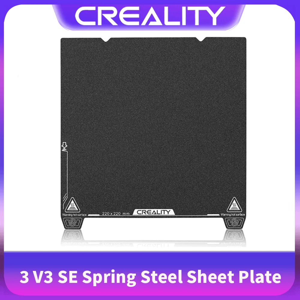 Creality Ender 3 V3 SE Spring Steel Sheet Plate Magnetic Flexible Removable Platform Kit for Ender 3 V3 SE/3 V2/3 Pro 220x220mm
Creality Ender 3 V3 SE Spring Steel Sheet Plate Magnetic Flexible Removable Platform Kit for Ender 3 V3 SE/3 V2/3 Pro 220x220mm