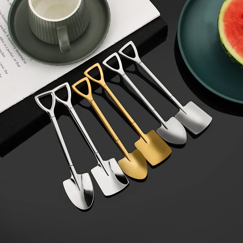 4 PCS Shovel Spoons Stainless Steel Tea Spoons Creative Coffee Spoon For Ice cream Dessert Scoop Tableware Cutlery Set
4 PCS Shovel Spoons Stainless Steel Tea Spoons Creative Coffee Spoon For Ice cream Dessert Scoop Tableware Cutlery Set