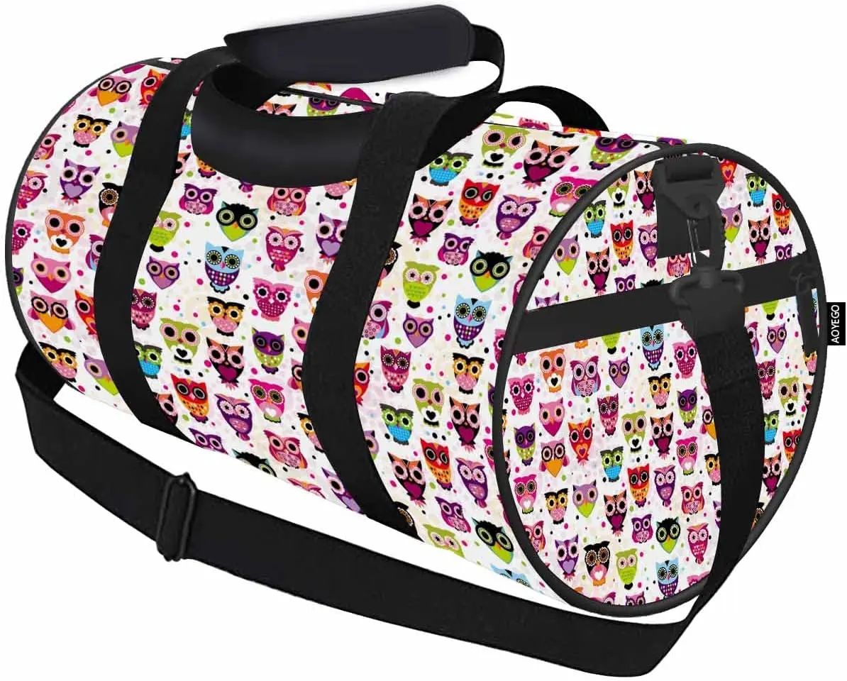 Owl Travel Duffel Bag Colorful Cute Funny Cartoon Owls Lightweight Sports Tote Gym Bag Unisex Shoulder Weekender Overnight Bag
Owl Travel Duffel Bag Colorful Cute Funny Cartoon Owls Lightweight Sports Tote Gym Bag Unisex Shoulder Weekender Overnight Bag