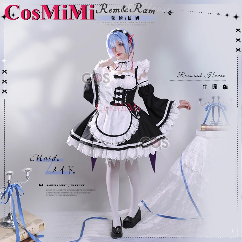 CosMiMi Re:Life In A Different World From Zero Rem Косплей Костюм Manor Edition Костюм горничной Карнавальная вечеринка Одежда для ролевых игр
CosMiMi Re:Life In A Different World From Zero Rem Косплей Костюм Manor Edition Костюм горничной Карнавальная вечеринка Одежда для ролевых игр