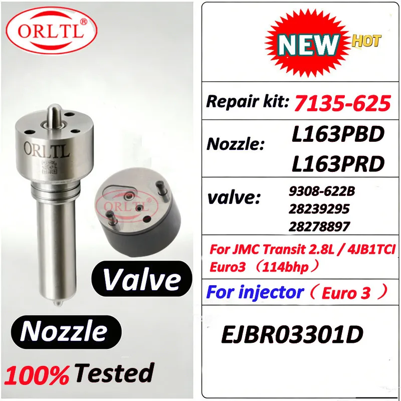 EJBR03301D 1112100TAR Repair Kit 7135-625 Nozzle L163PBD Valve 9308-622B 28239295 28278897 for JMC Transit 2.8L Euro 3
EJBR03301D 1112100TAR Repair Kit 7135-625 Nozzle L163PBD Valve 9308-622B 28239295 28278897 for JMC Transit 2.8L Euro 3