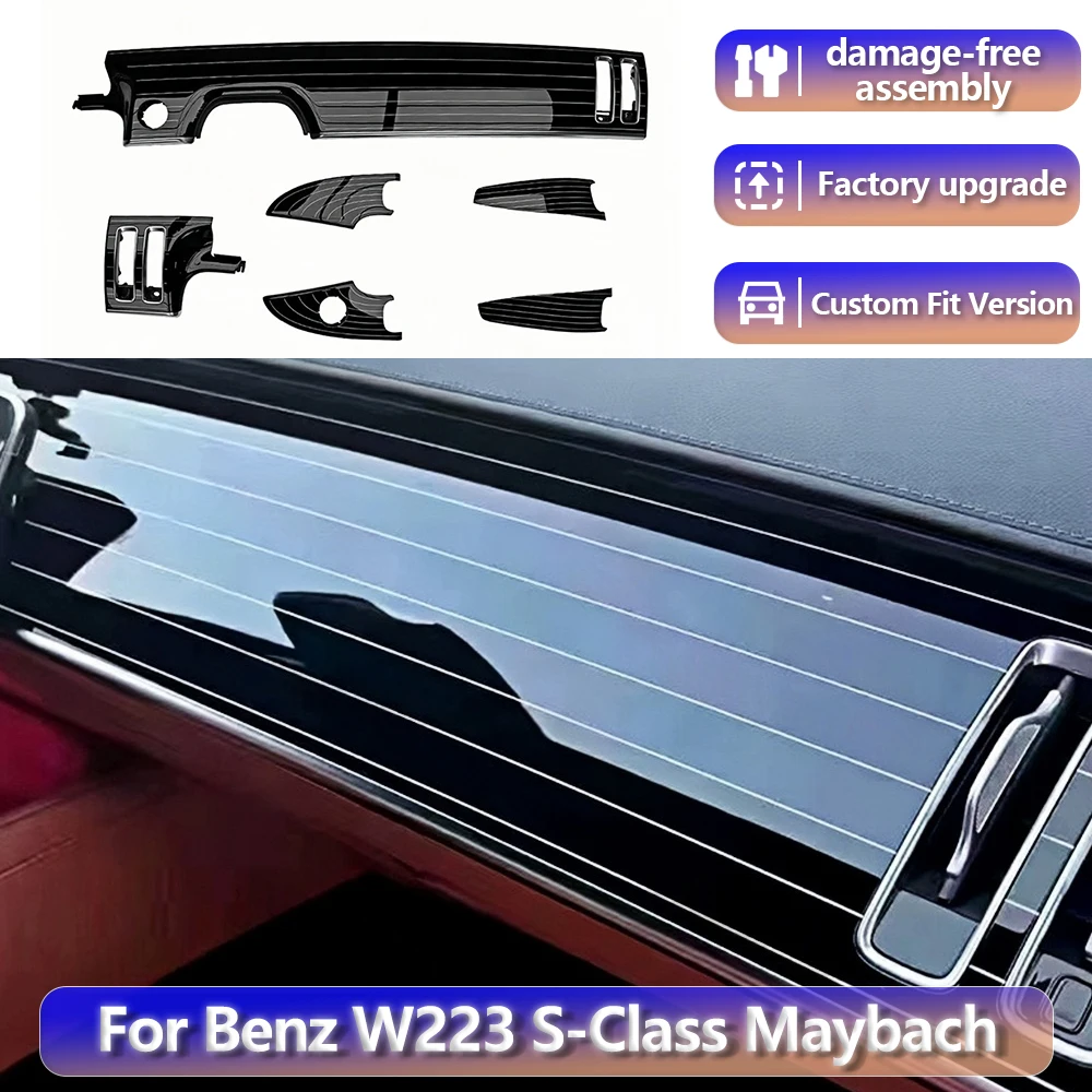 RGB color streamer Car Piano Paint Style Interior Panel For Benz W223 S450 S480 S500 S Class 2021+ Dashboard Decorative
RGB color streamer Car Piano Paint Style Interior Panel For Benz W223 S450 S480 S500 S Class 2021+ Dashboard Decorative