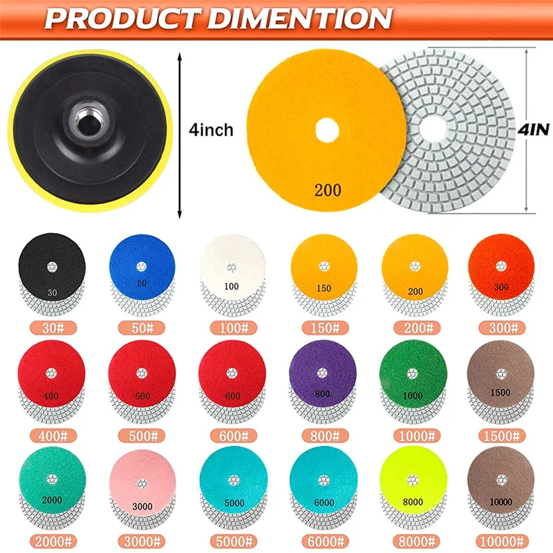 4-дюймовые алмазные полировальные подушечки с подкладкой M10, 18 шт., 30 горячих инструментов, полировщик
4-дюймовые алмазные полировальные подушечки с подкладкой M10, 18 шт., 30 горячих инструментов, полировщик