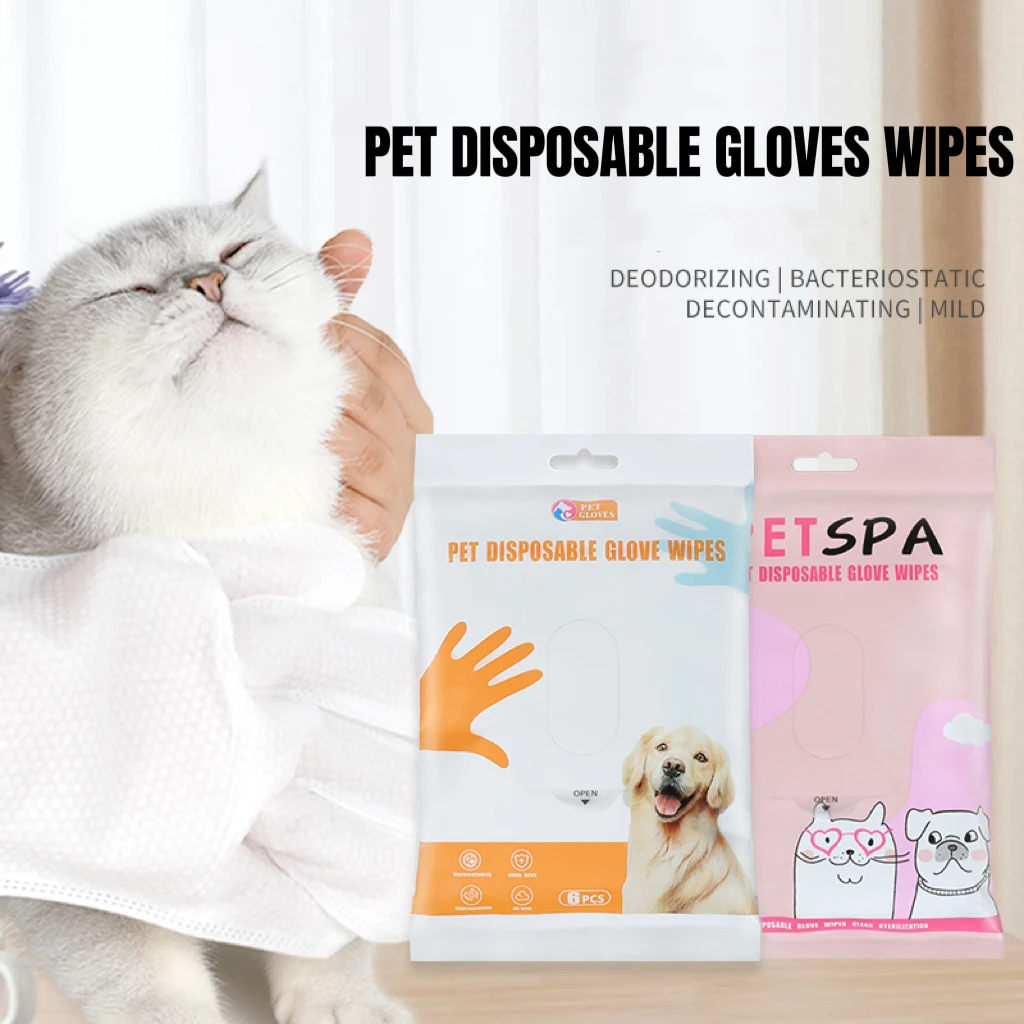 6pcs/Bag Pet Wash-Free Gloves Cat Bath Deodorant Wipes Disposable Cleaning Dry Cleaning Dog Wipes Gentle SPA Convenient Gloves
6pcs/Bag Pet Wash-Free Gloves Cat Bath Deodorant Wipes Disposable Cleaning Dry Cleaning Dog Wipes Gentle SPA Convenient Gloves