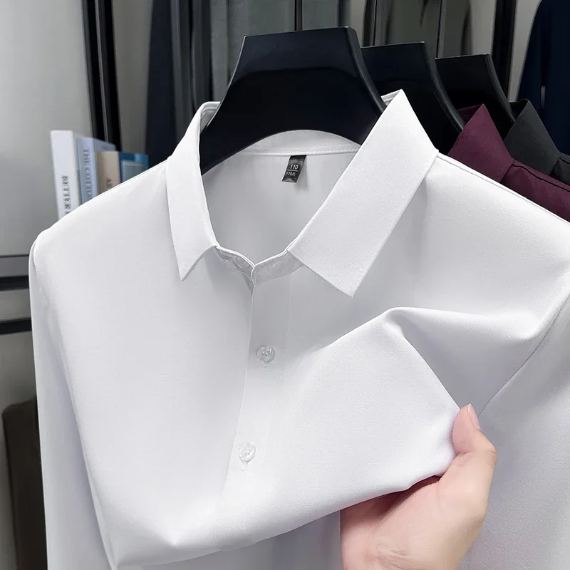 Mens Formal Long Sleeve Slim Fit Shirt Breathable Tops Wrinkle Resistant Casual Shirts For Men Daily Business Outfits
Mens Formal Long Sleeve Slim Fit Shirt Breathable Tops Wrinkle Resistant Casual Shirts For Men Daily Business Outfits