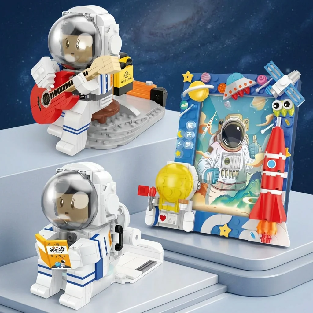 Astronaut Phone Stand Photo Frame Model Bricks Creative Spaceman Building Blocks Set DIY Desktop Ornament DIY Toys Holiday Gift
Astronaut Phone Stand Photo Frame Model Bricks Creative Spaceman Building Blocks Set DIY Desktop Ornament DIY Toys Holiday Gift