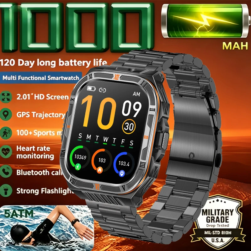 2.01"AMOLED Men Smart Watch With Flashlight Compass 1100 Mah Big Battery Bluetooth Call Waterproof Outdoor Sports Smart Watch
2.01"AMOLED Men Smart Watch With Flashlight Compass 1100 Mah Big Battery Bluetooth Call Waterproof Outdoor Sports Smart Watch
