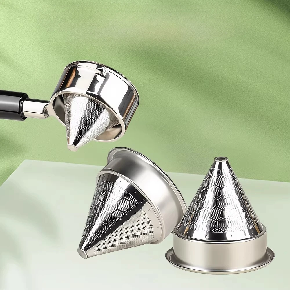 Coffee Handle Powder Bowl 58mm Conical Double-layer Filter 304 Stainless Steel Hand Brewed Coffee Filter Funnel Home Accessories
Coffee Handle Powder Bowl 58mm Conical Double-layer Filter 304 Stainless Steel Hand Brewed Coffee Filter Funnel Home Accessories