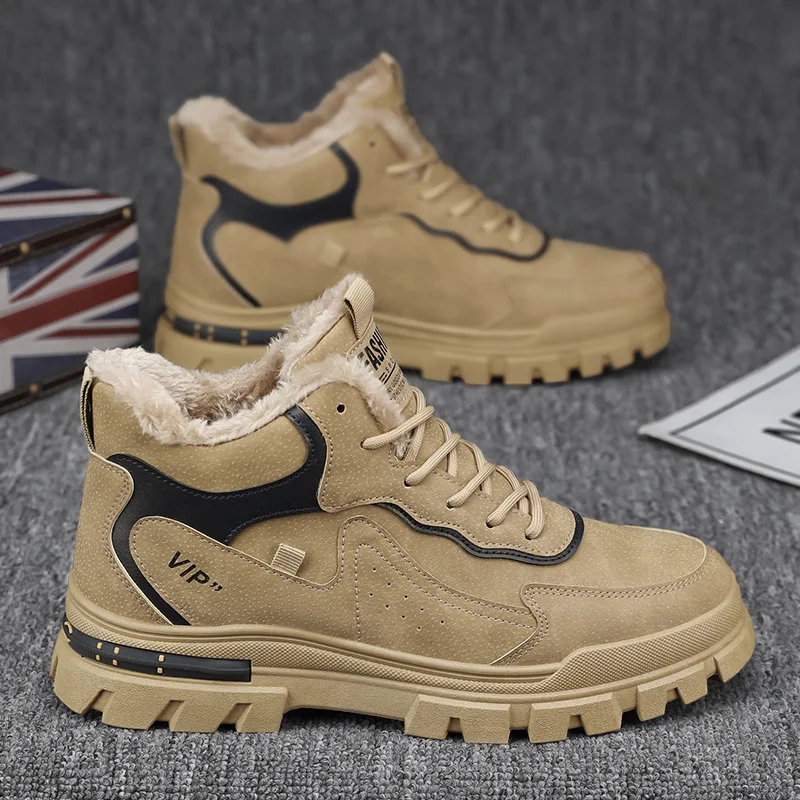 Men's Boots Fashion High Top Cotton Shoes Plush Warm Snow Boots Outdoor Waterproof Platform Boots Winter Men Sneakers
Men's Boots Fashion High Top Cotton Shoes Plush Warm Snow Boots Outdoor Waterproof Platform Boots Winter Men Sneakers