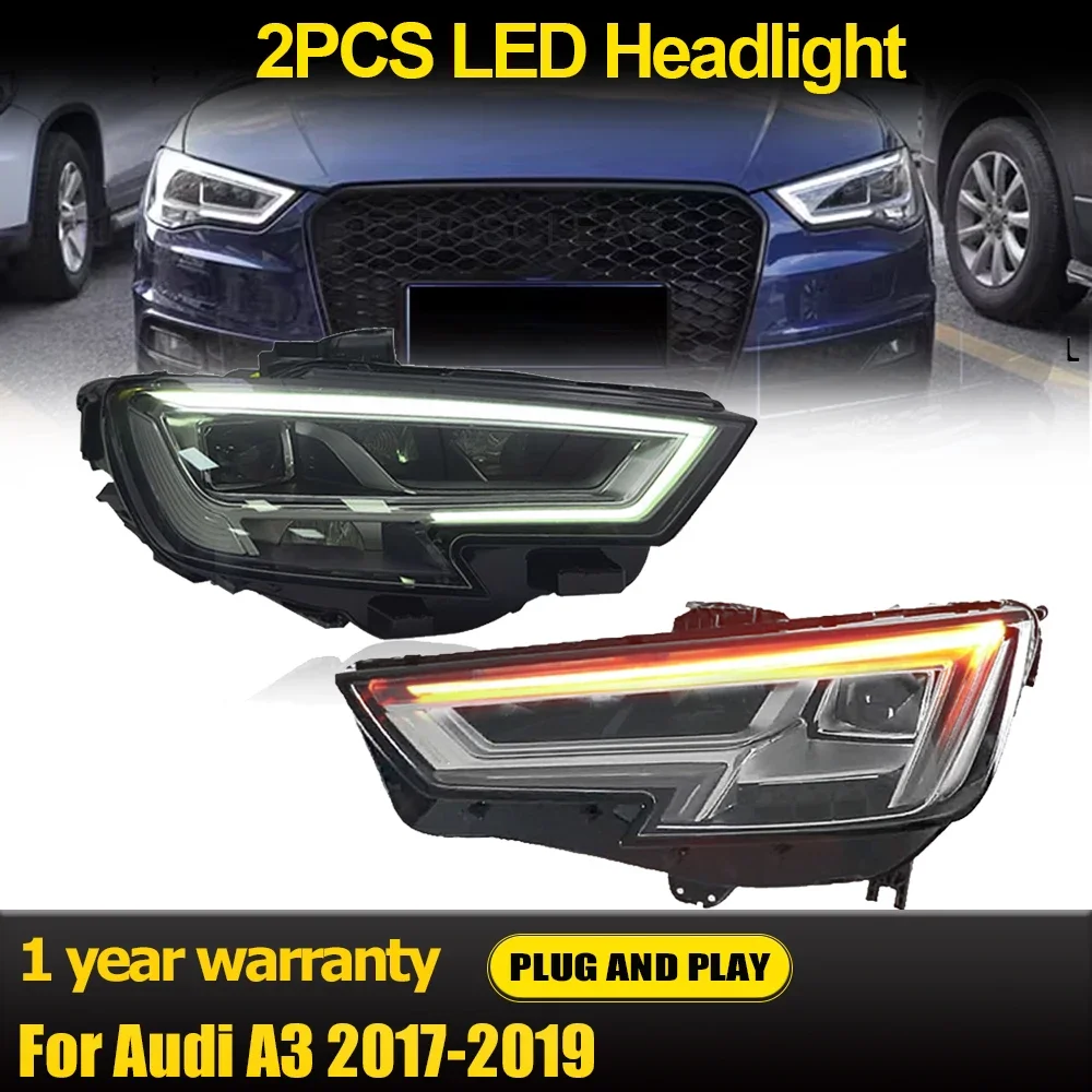 Suitable For Audi A3 LED headlights 2017-2020 High Quality Car Head lights LED Headlamps 8V0941034C, 8V0941033C Car Lamps
Suitable For Audi A3 LED headlights 2017-2020 High Quality Car Head lights LED Headlamps 8V0941034C, 8V0941033C Car Lamps