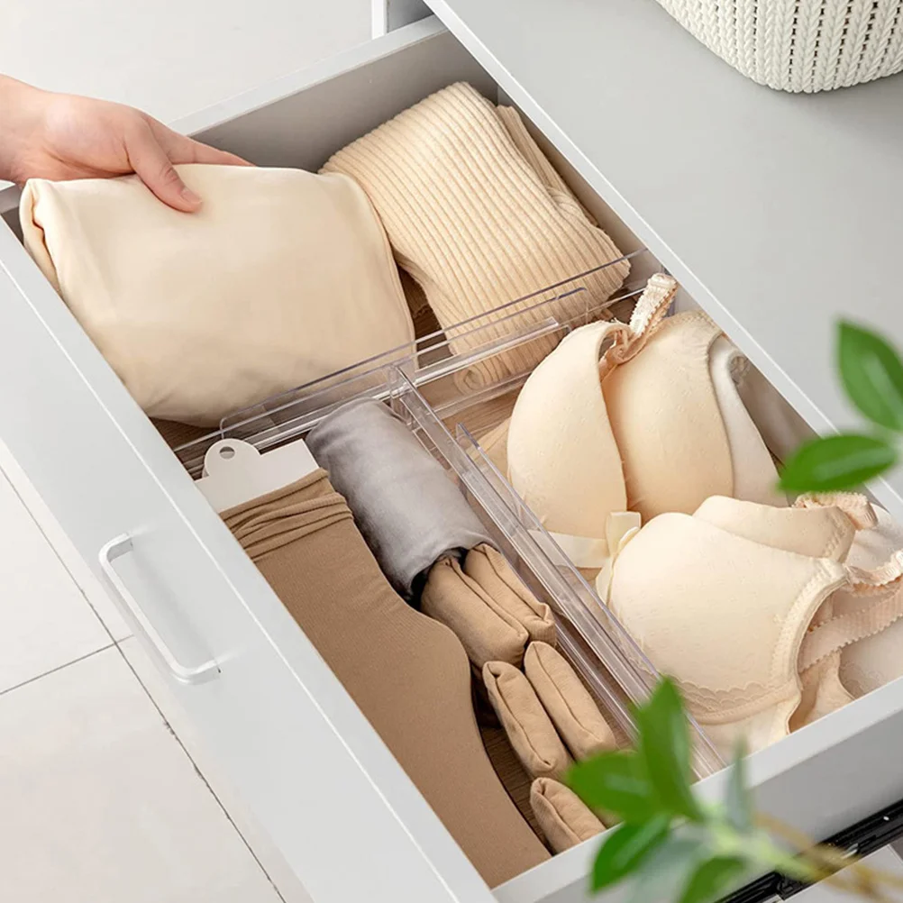 4Pcs Flexible Drawer Dividers Retractable Adjustable Organizer Partition Board for Clothing Underwear Socks Storage
4Pcs Flexible Drawer Dividers Retractable Adjustable Organizer Partition Board for Clothing Underwear Socks Storage