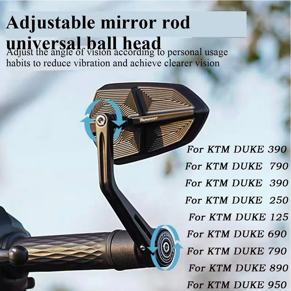 Motorcycle Bar End Mirror 7/8" 22mm Handlebar Rearview Mirror For KTM DUKE390 DUKE790 DUKE 390 250 125 690 790 890 990 1050 1290
Motorcycle Bar End Mirror 7/8" 22mm Handlebar Rearview Mirror For KTM DUKE390 DUKE790 DUKE 390 250 125 690 790 890 990 1050 1290
