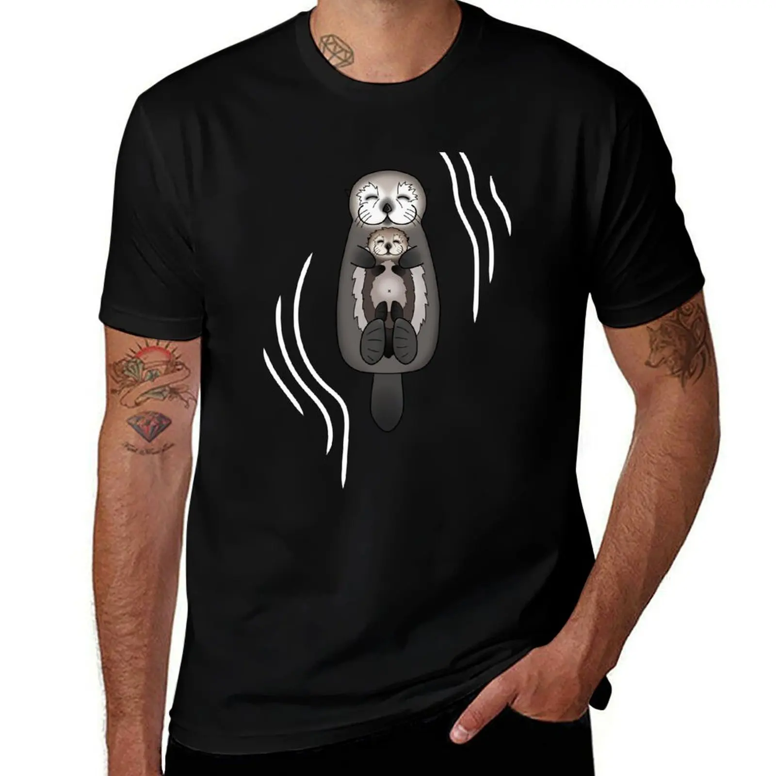 Mother and Pup Sea Otters - Mom Holding Baby Otter T-Shirt All Match Print Short Sleeve Top
Mother and Pup Sea Otters - Mom Holding Baby Otter T-Shirt All Match Print Short Sleeve Top